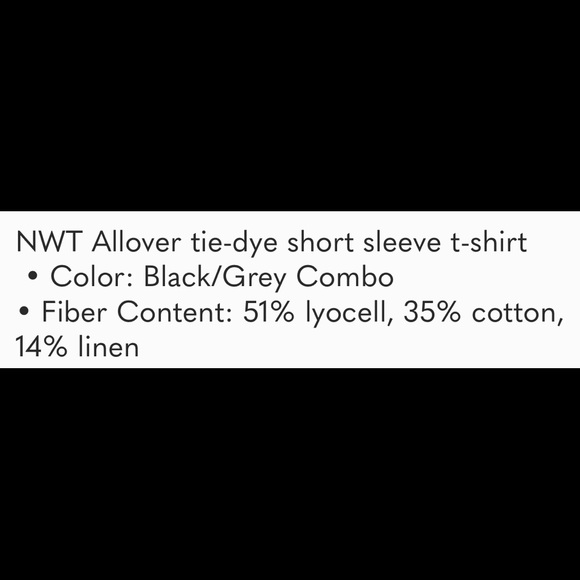 🎉HPx2🎉 WE The FREE PEOPLE Tie Dyed Top Washed Black Combo Trendy New with Tags - Picture 4 of 4